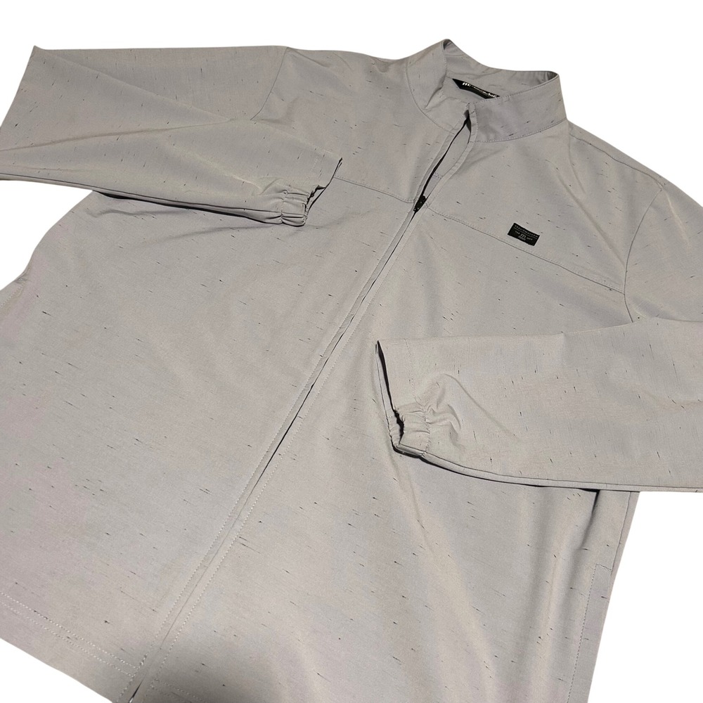 TravisMathew Full Zip Jacket Mens XL Light Purple Speckled Lightweight Golf